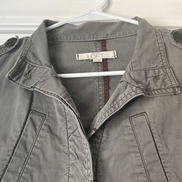 Loft Army Green Anorak Utility Jacket Size XS - Picture 3 of 10